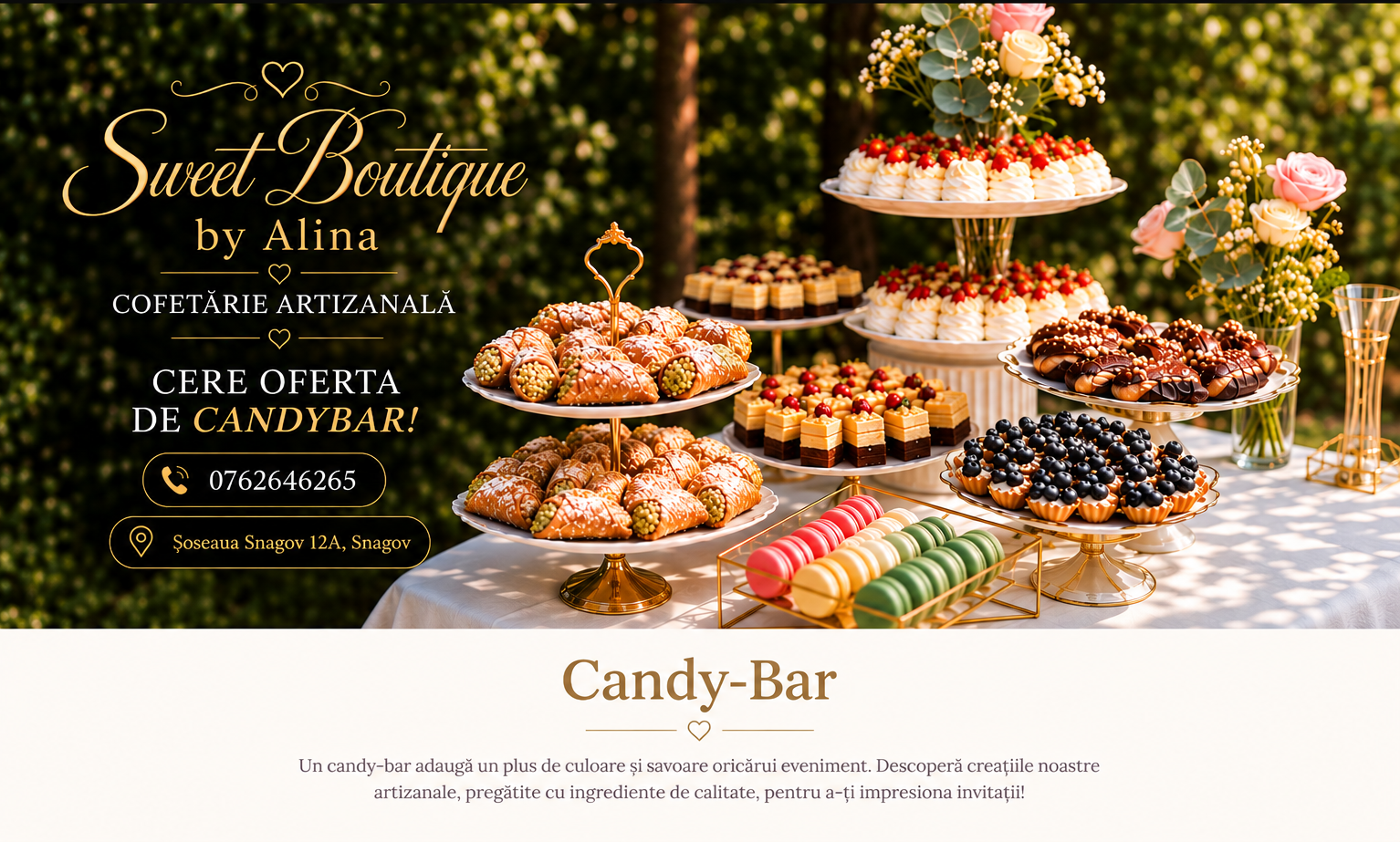Candy-Bar Sweet Boutique by Alina - cofetărie artizanală în Snagov